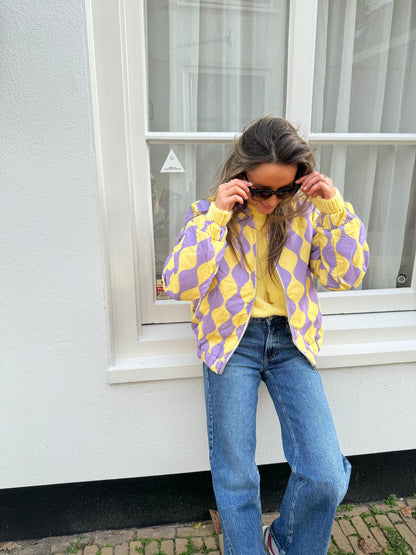 Olivia bomber purple/yellow