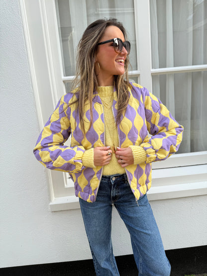 Olivia bomber purple/yellow