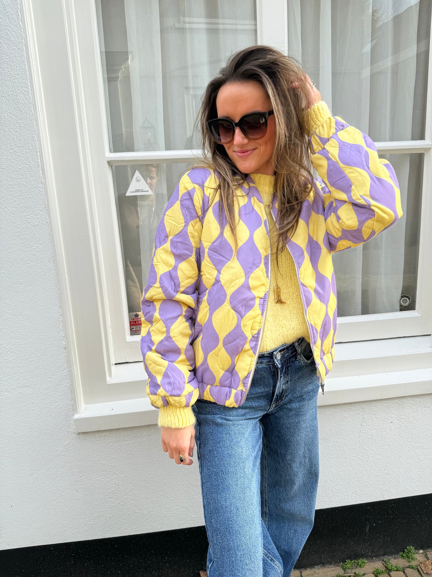 Olivia bomber purple/yellow