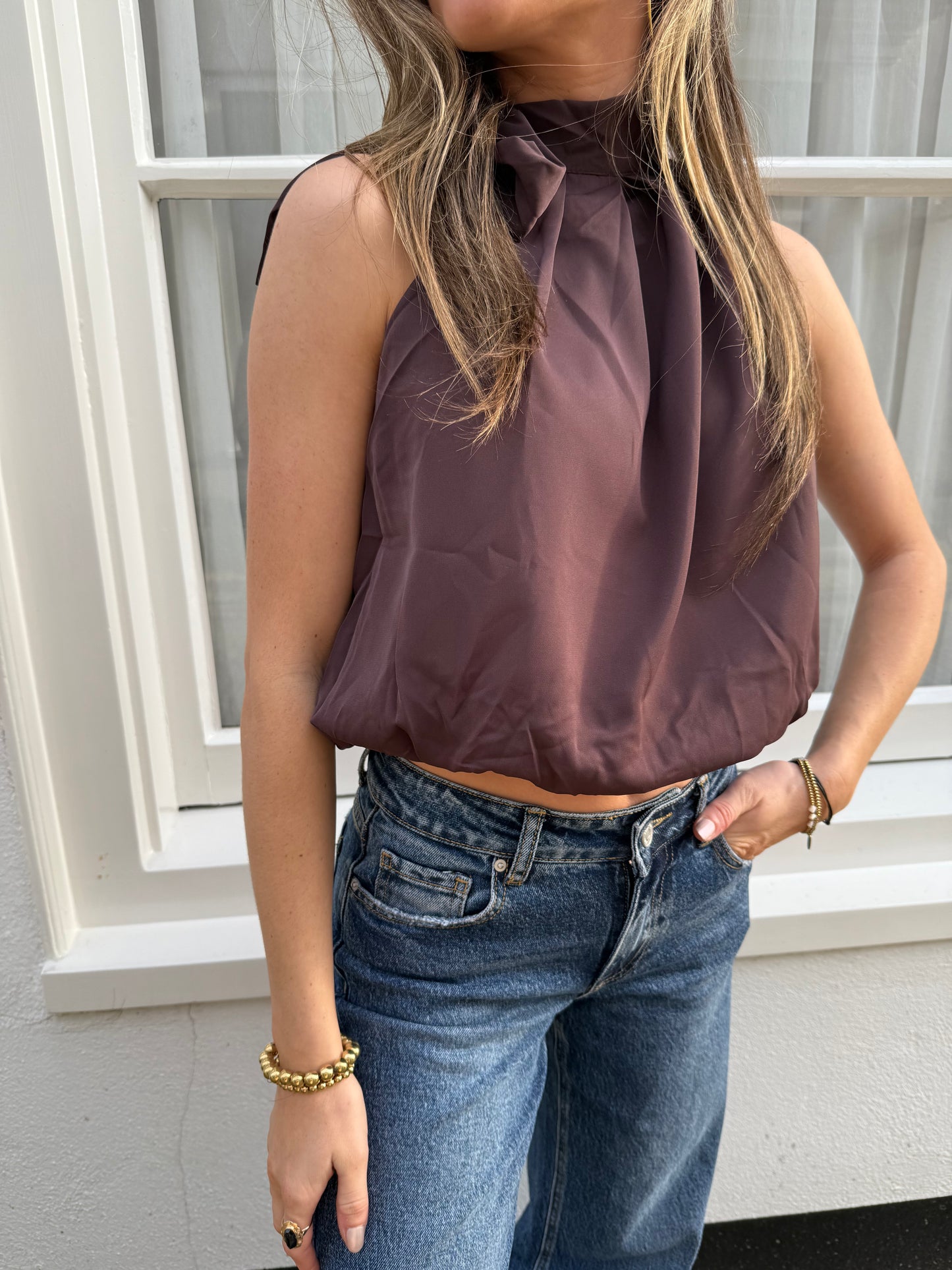June top burgundy