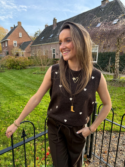 Livia spencer hearts brown/white