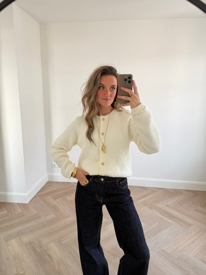 Jade cardigan fluffy white