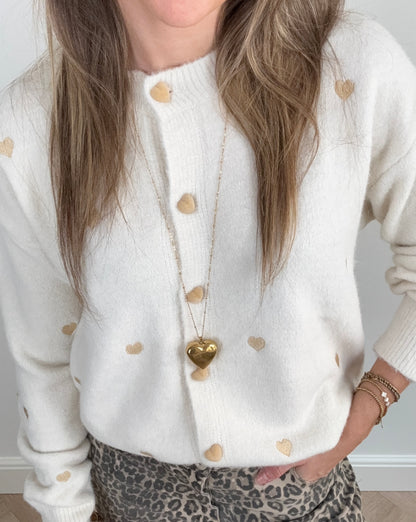 'Big love' ketting lang goud
