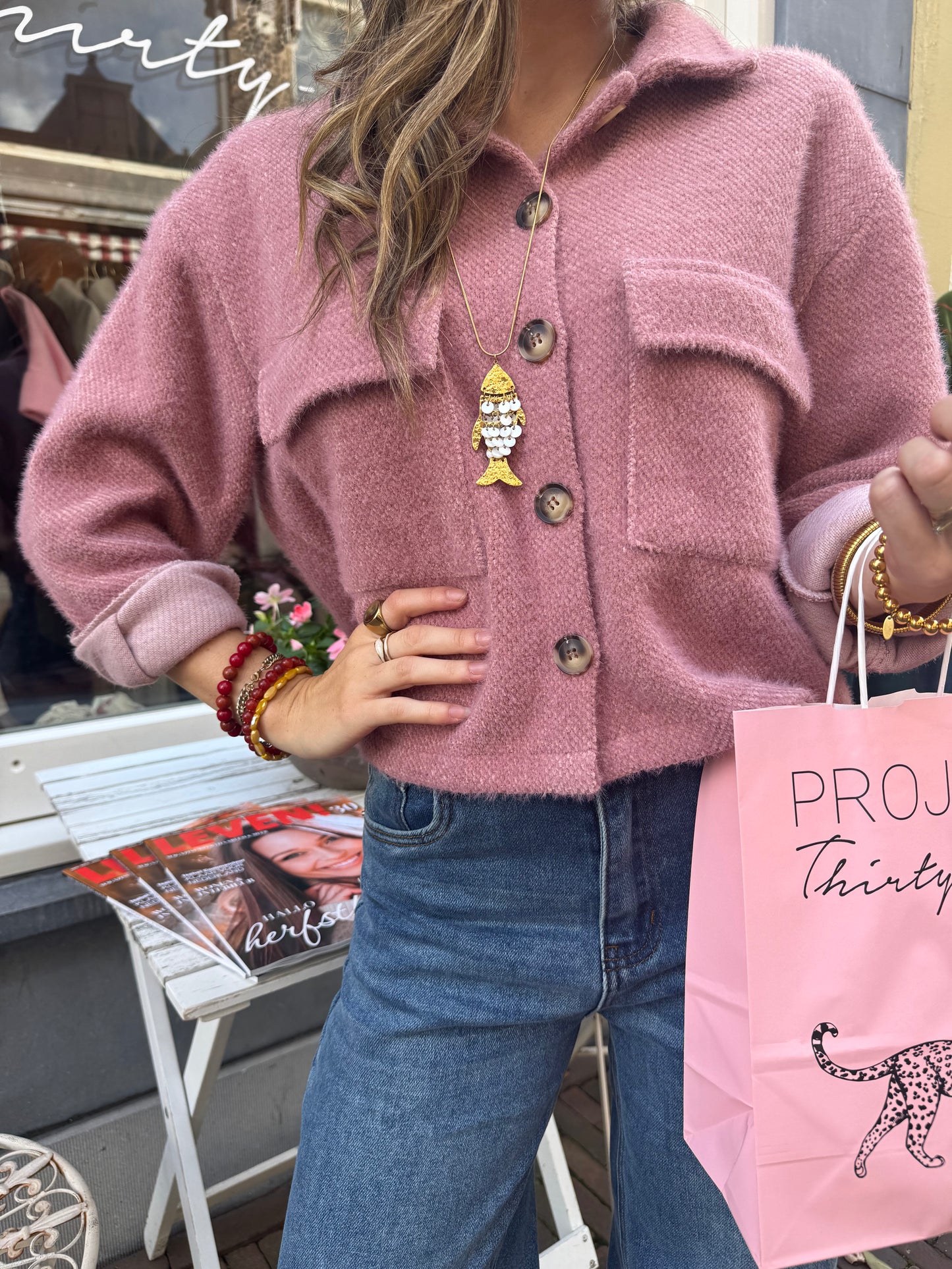 Bibi jacket dusty pink