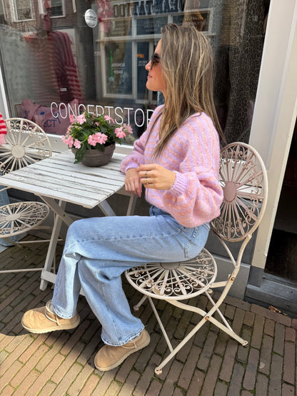 Maya knit striped (lila/roze)