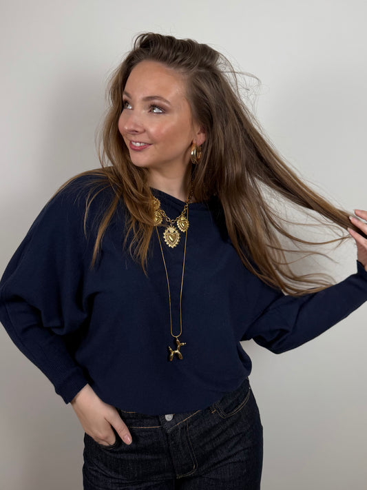 Vleermuis truitje navy