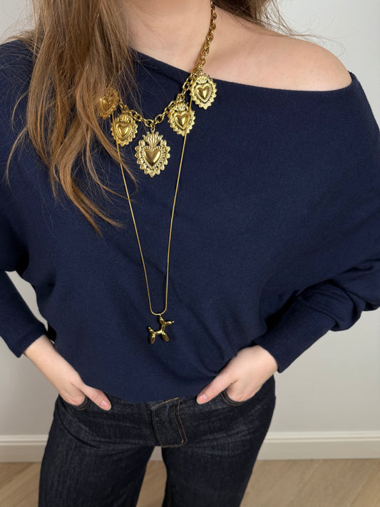 Vleermuis truitje navy