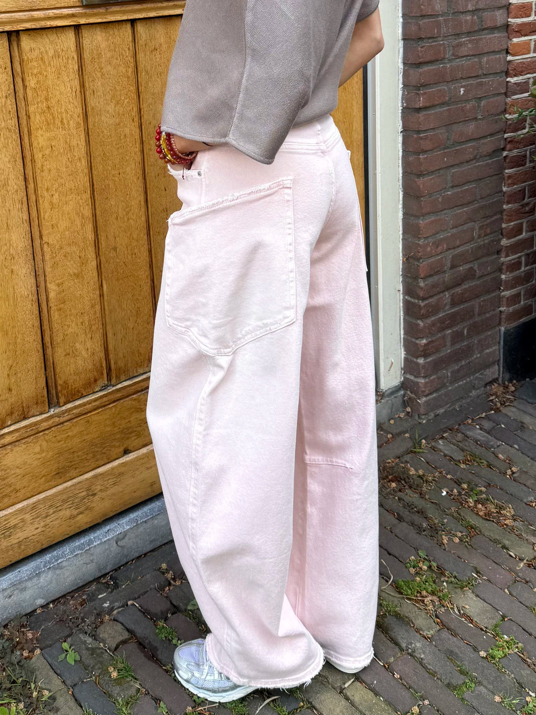 Sky cargo jeans light pink