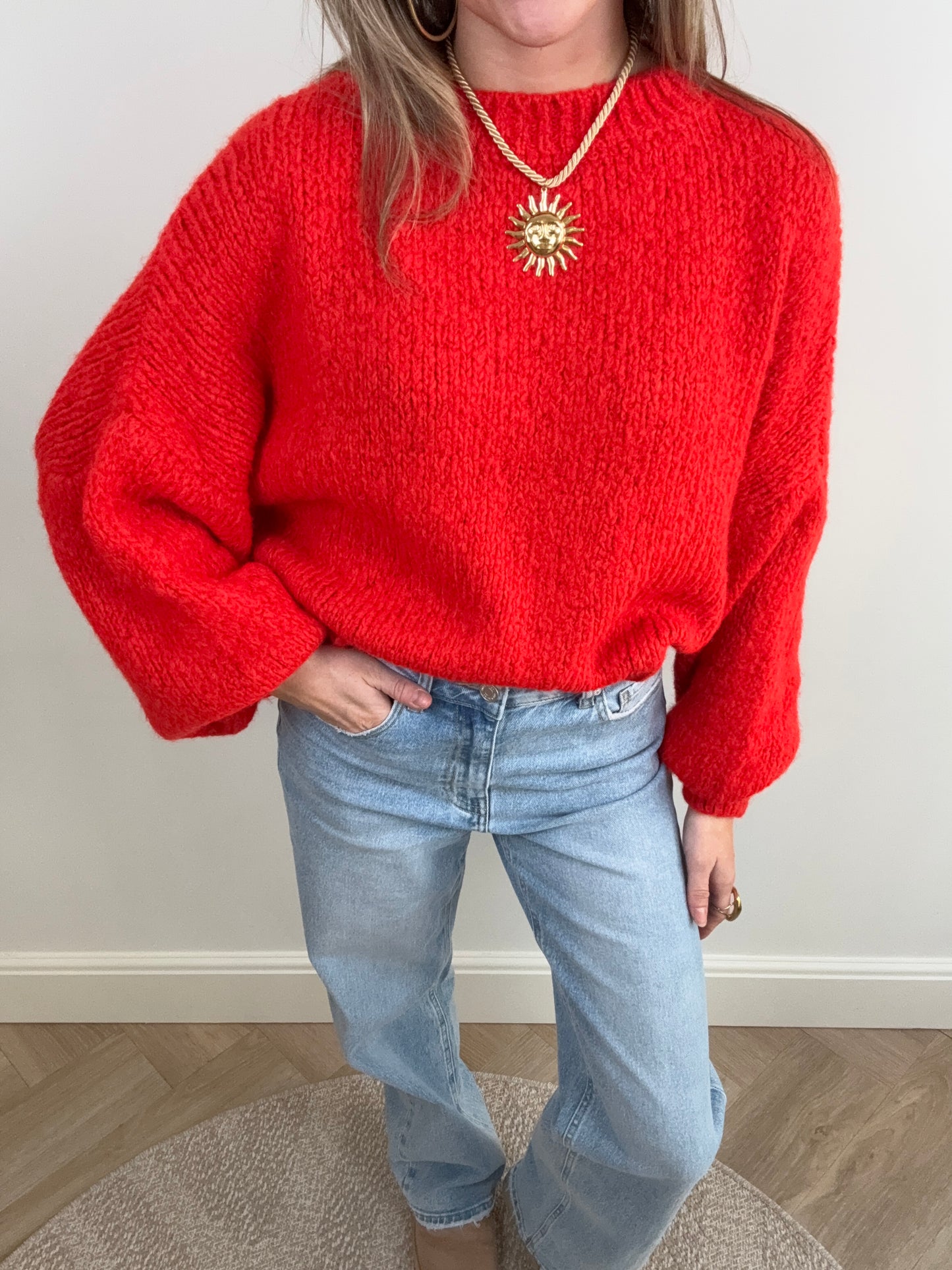 Nova knit bright red