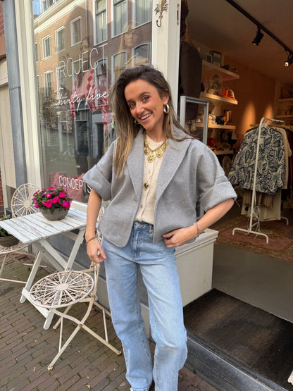 Mia jacket grey striped