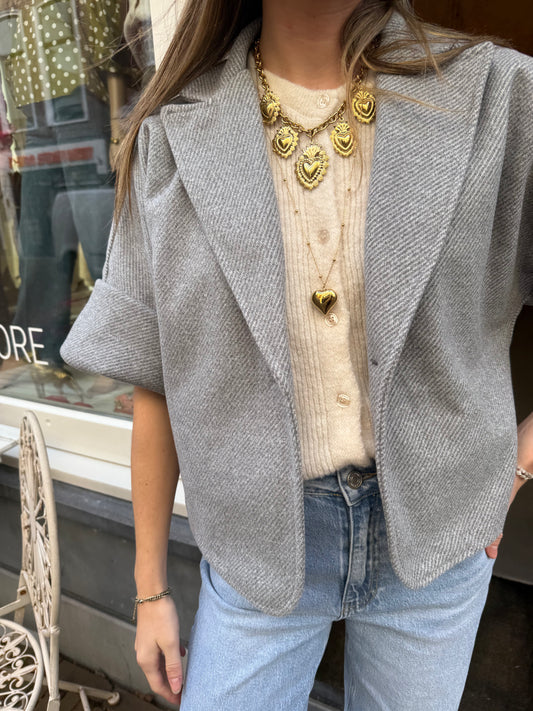 Mia jacket grey striped