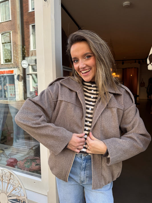 Cleo jacket taupe