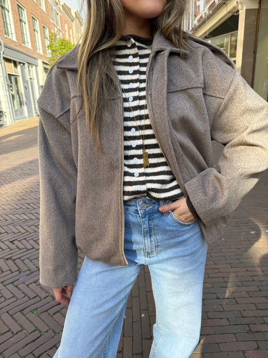 Cleo jacket taupe