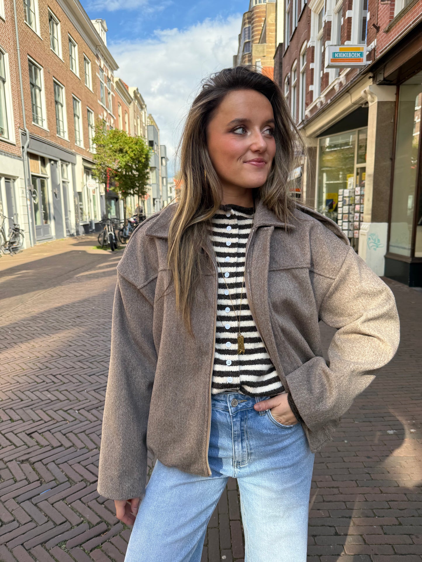 Cleo jacket taupe