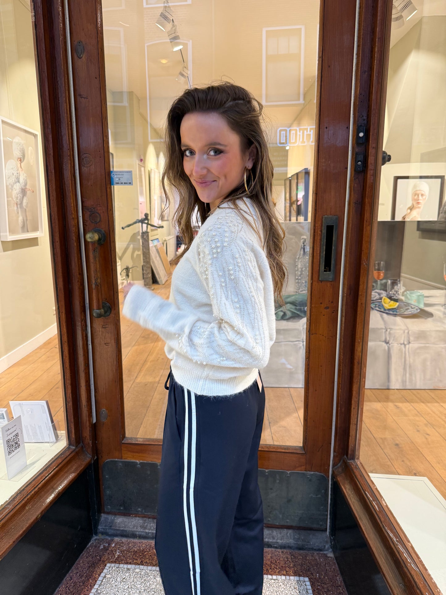 Mara trui parels wit