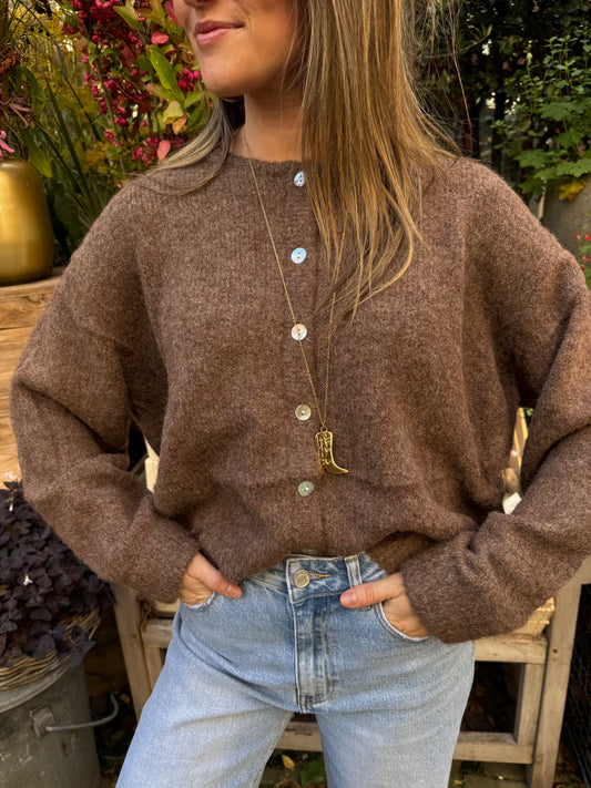 Gigi cardigan brown