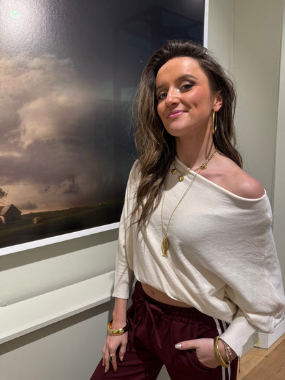 Vleermuis truitje ecru