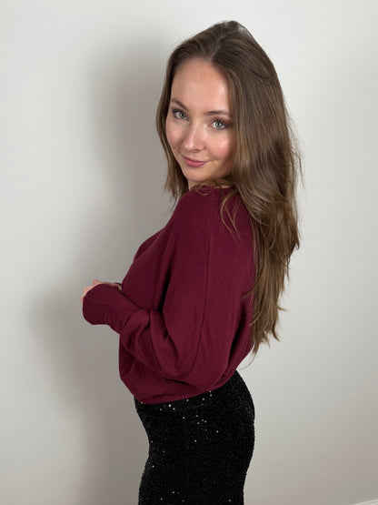 Vleermuis truitje bordeaux