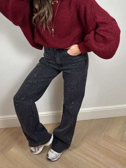 Sparkle wide leg jeans TALL