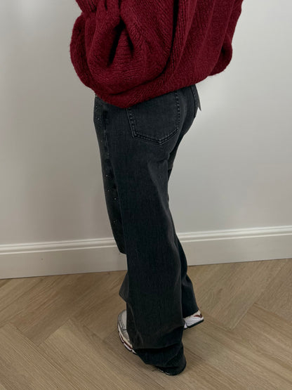 Sparkle wide leg jeans TALL