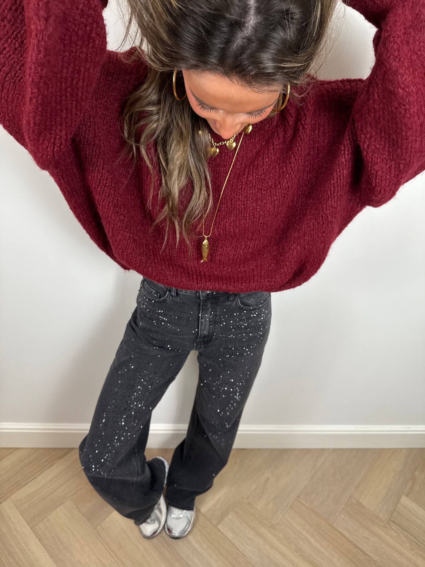 Sparkle wide leg jeans TALL