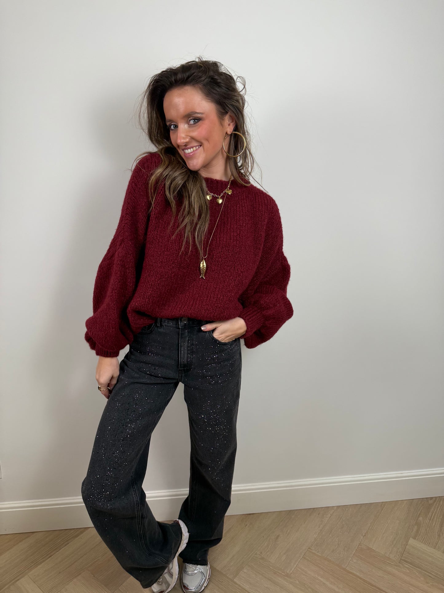 Sparkle wide leg jeans TALL