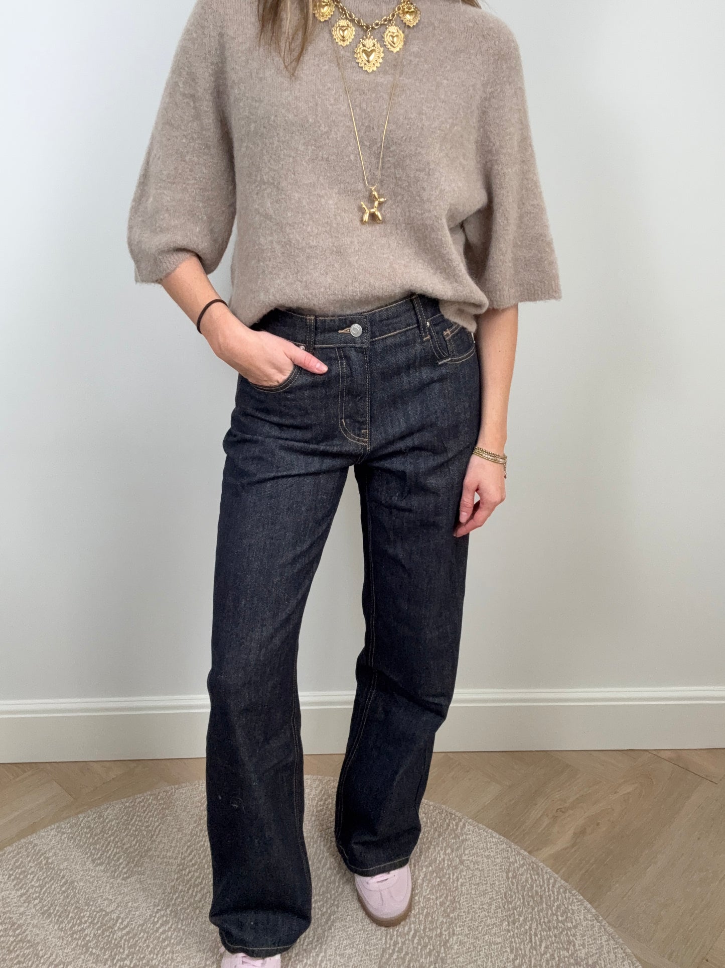 Wide leg jeans dark blue