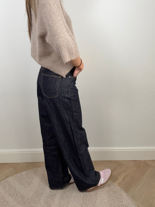 Wide leg jeans dark blue