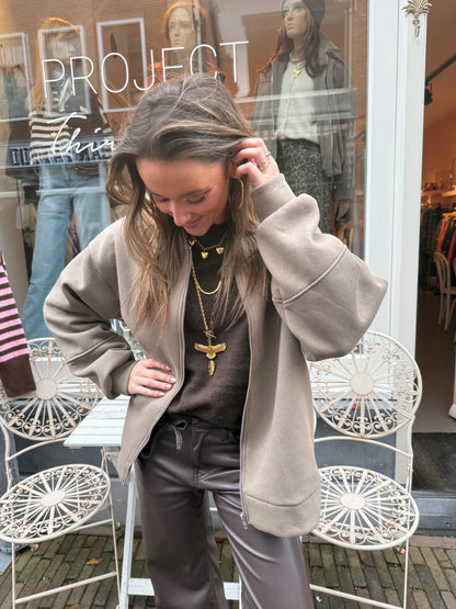 'Love' vest groen/wit