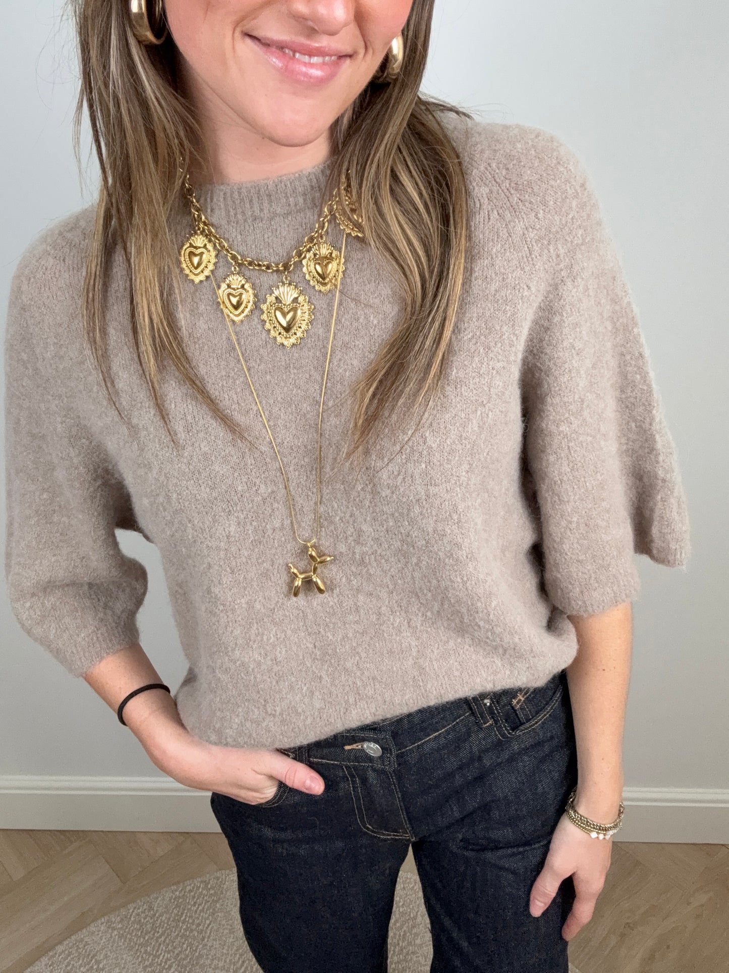 Bella knit taupe