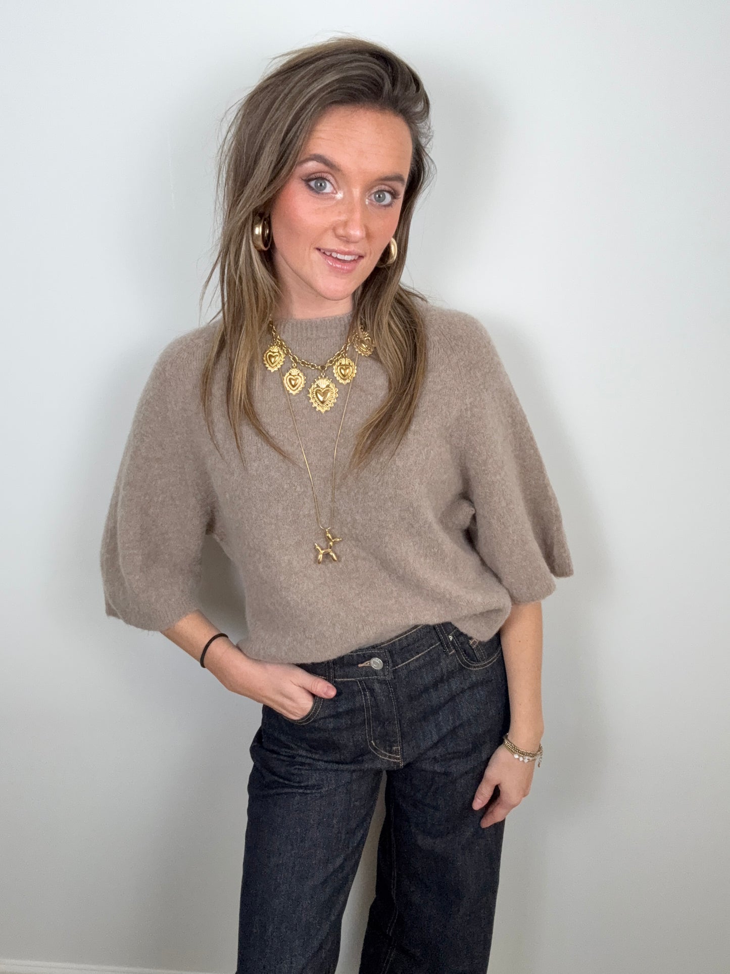 Bella knit taupe