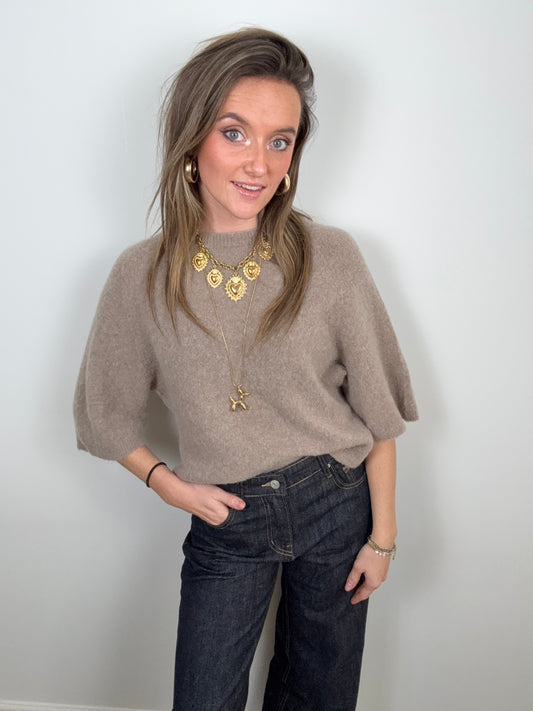 Bella knit taupe