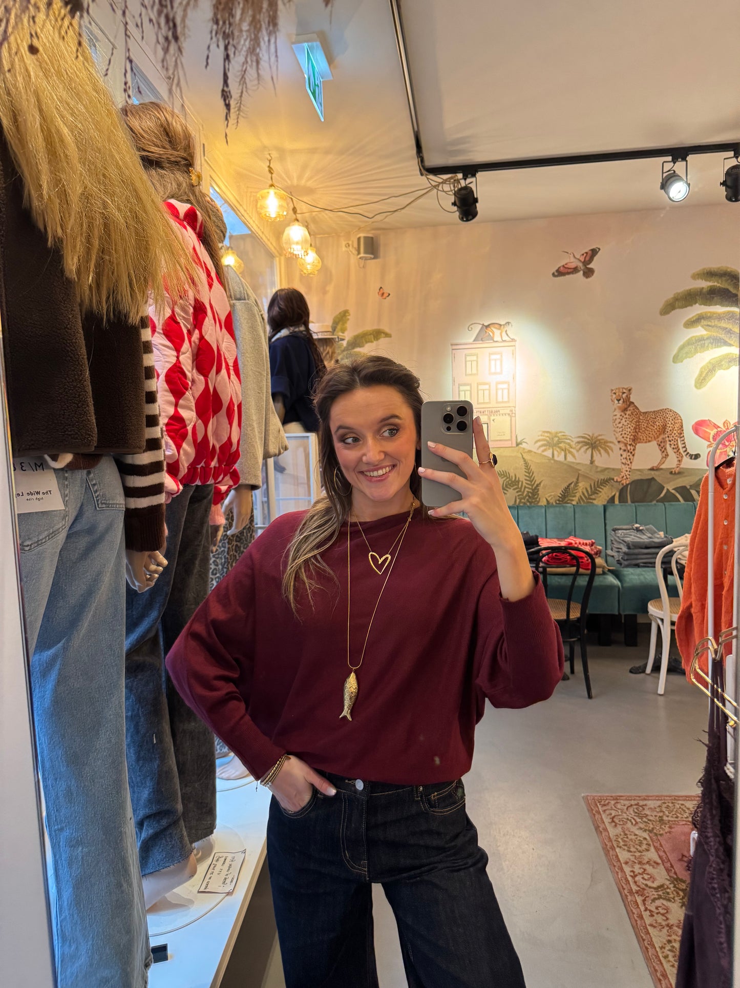 Vleermuis truitje bordeaux