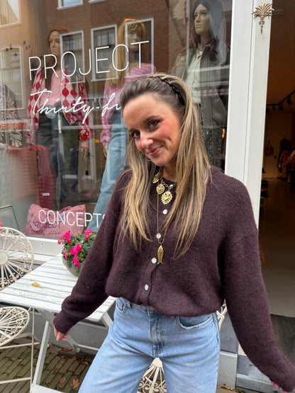 Gigi cardigan maroon - Project 35