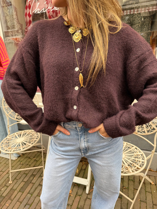 Gigi cardigan maroon - Project 35