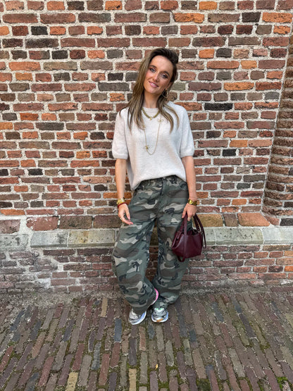 Kate truitje korte mouw beige