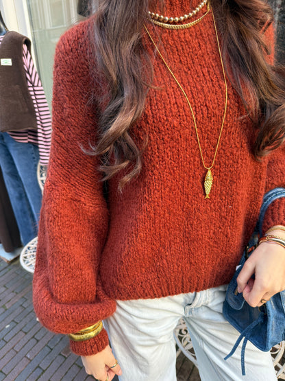 Nova knit rusty brown