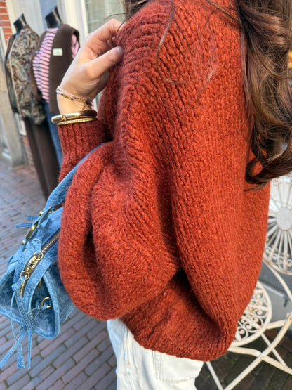 Nova knit rusty brown