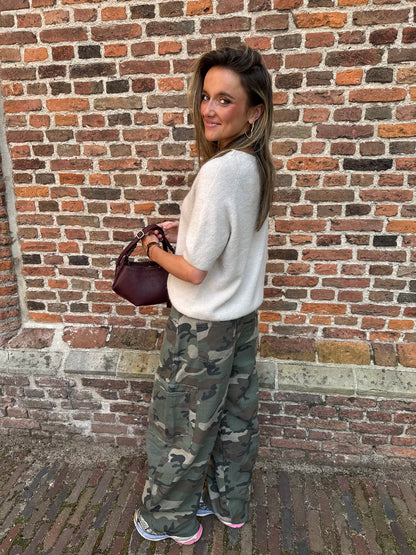 Kate truitje korte mouw beige