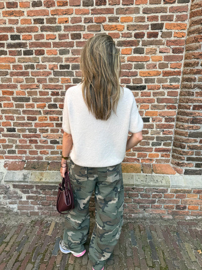 Kate truitje korte mouw beige