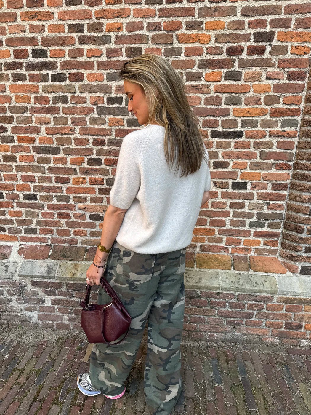 Kate truitje korte mouw beige