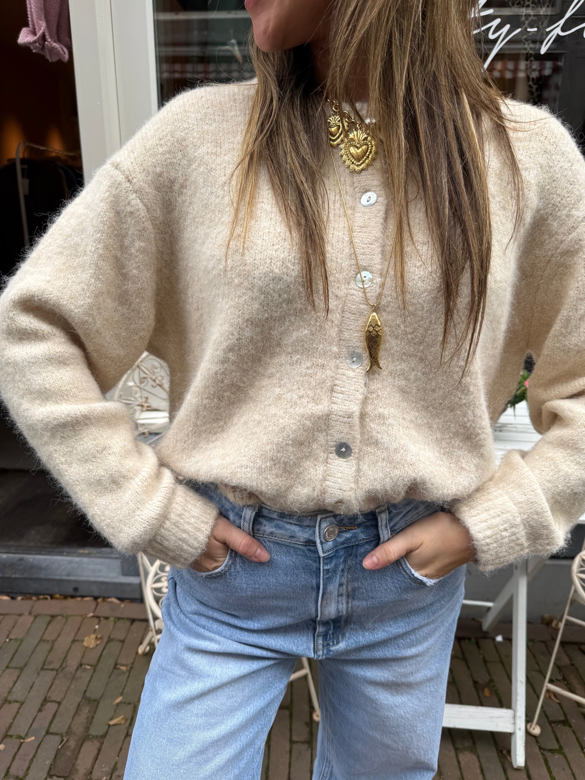 Gigi cardigan ecru - Project 35