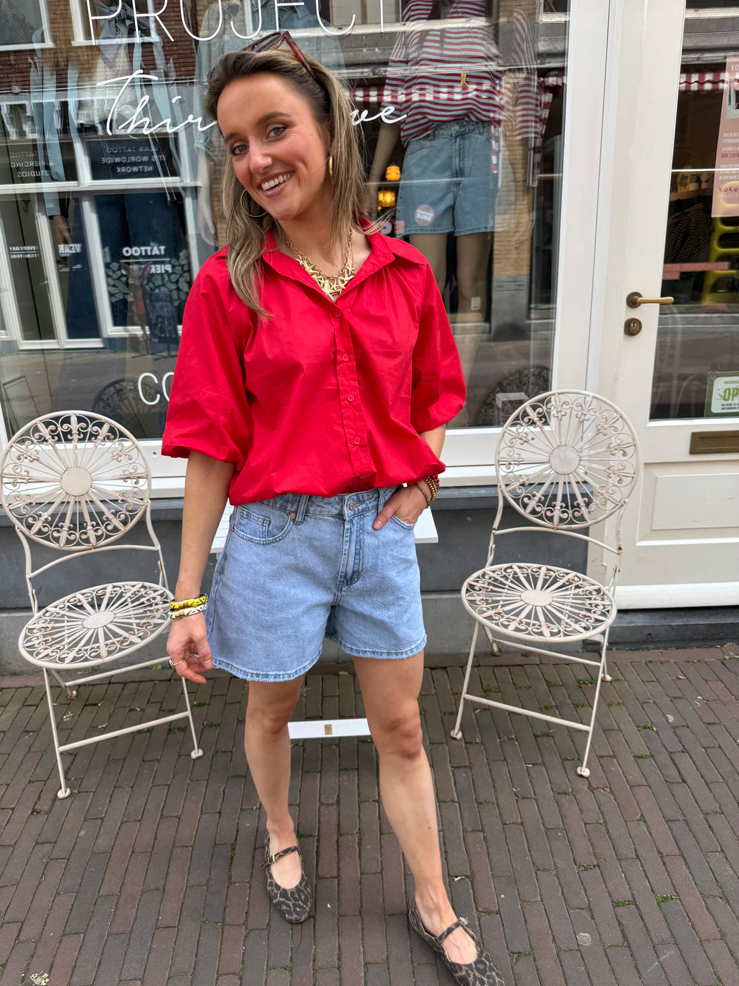Lynn blouse rood