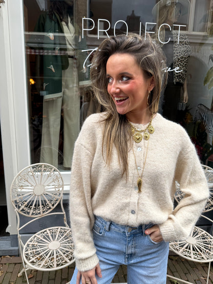 Gigi cardigan ecru - Project 35