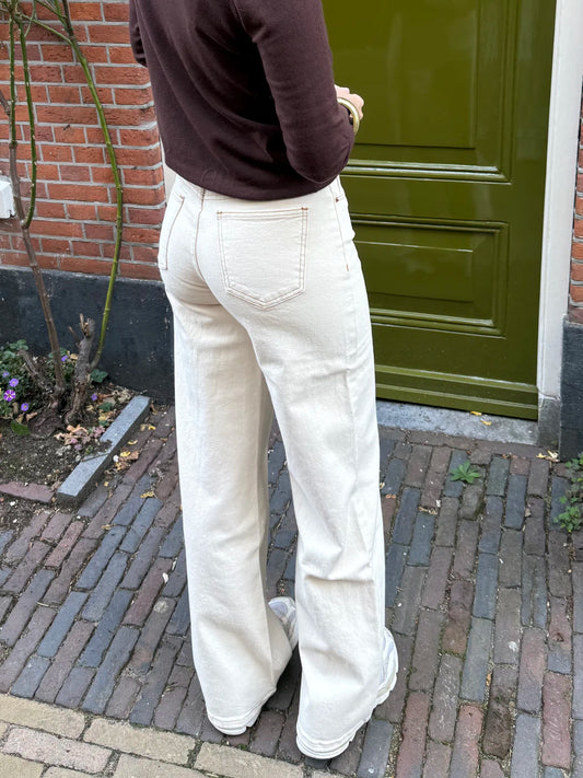 Amy wide leg jeans stretch off white