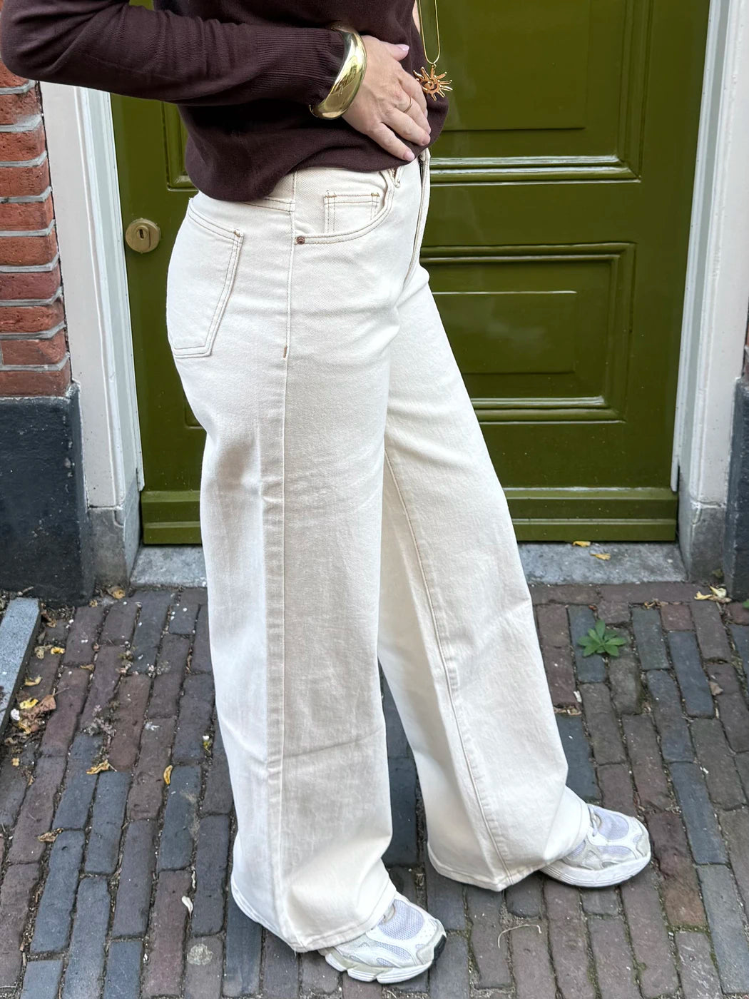 Amy wide leg jeans stretch off white