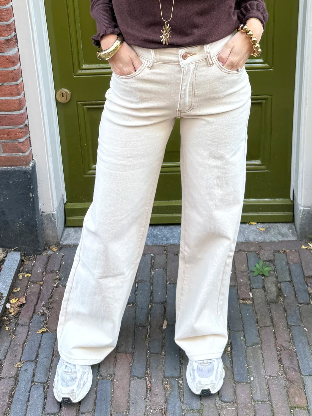 Amy wide leg jeans stretch off white