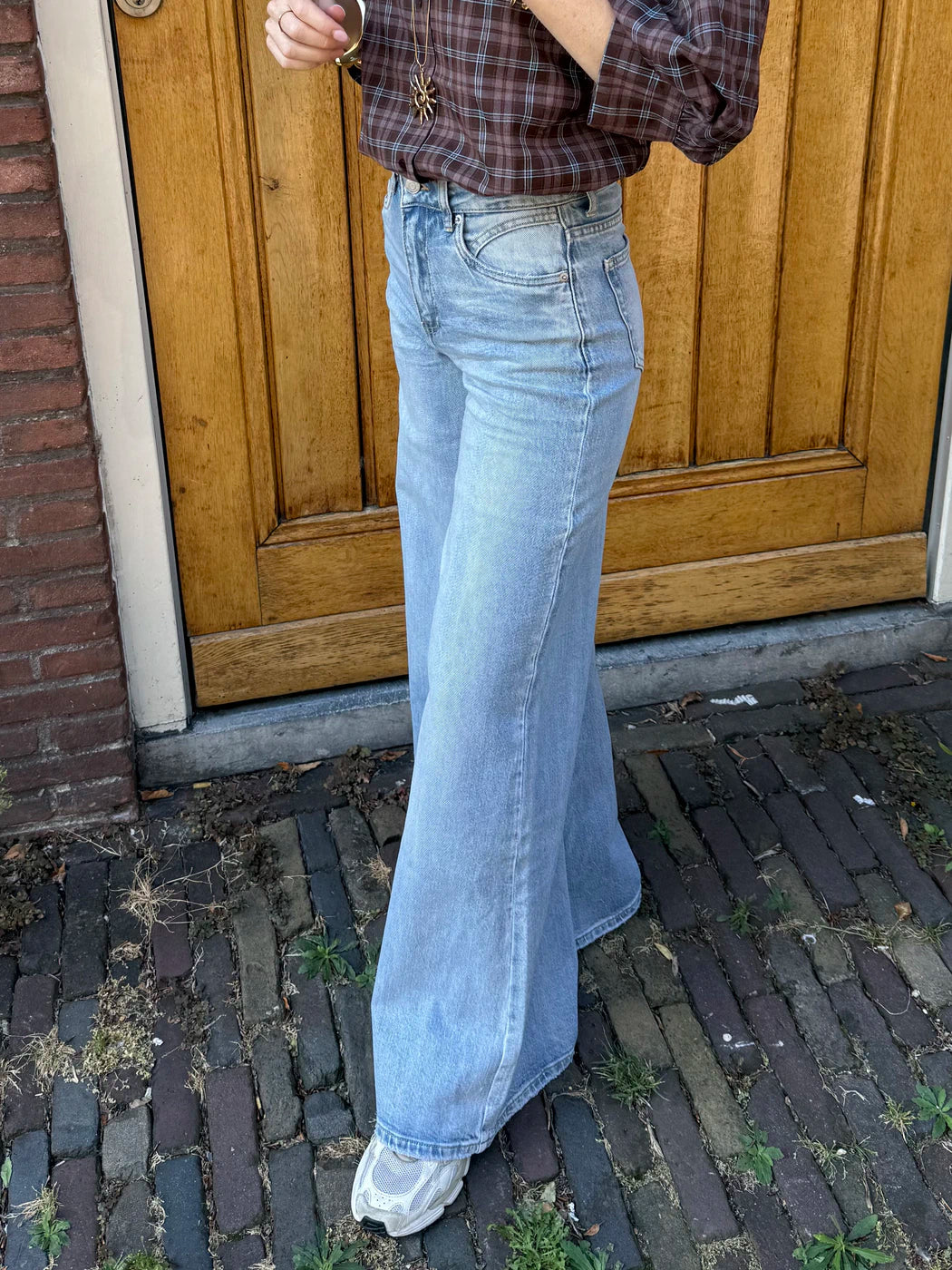 Mae jeans extra wide leg light blue