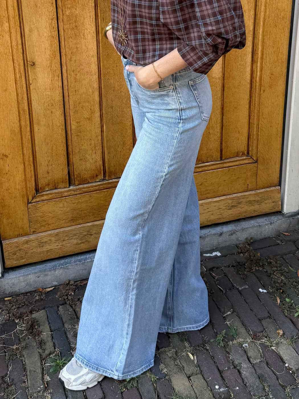 Mae jeans extra wide leg light blue