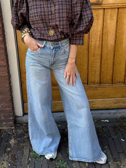 Mae jeans extra wide leg light blue